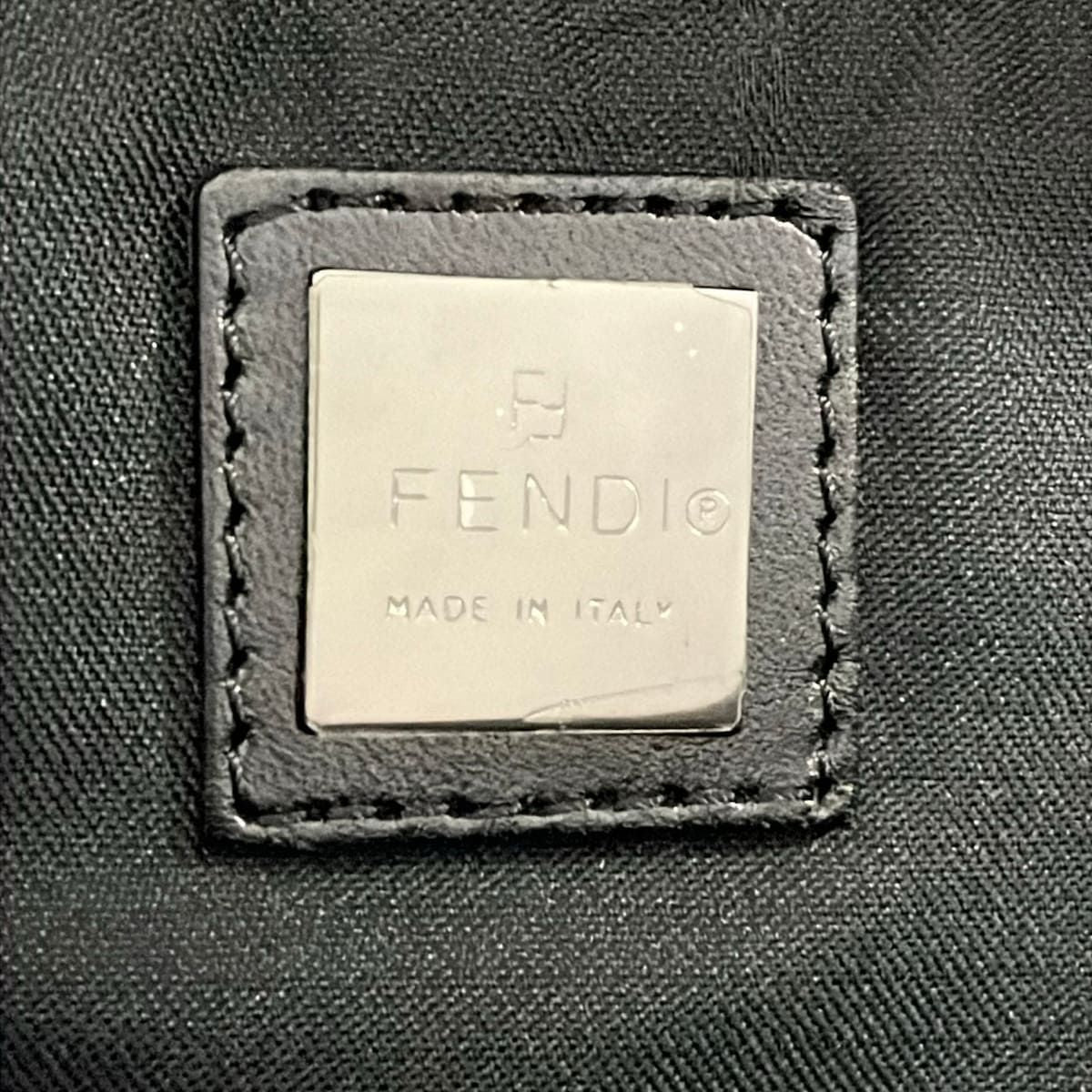 Fendi Boston Bag Zucchino Pattern Dark Brown No Lock Leather — view 9