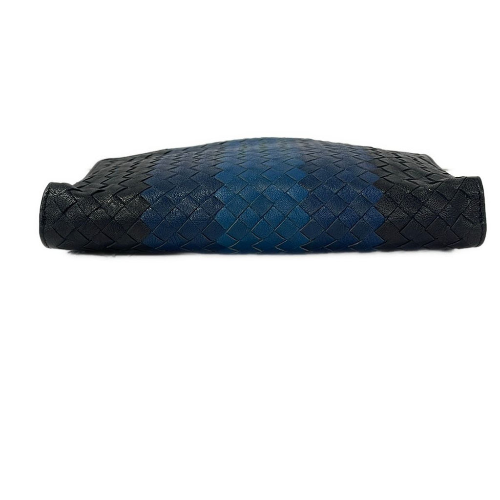 Bottega Veneta Clutch Intrecciato Dark Navy Leather — view 5