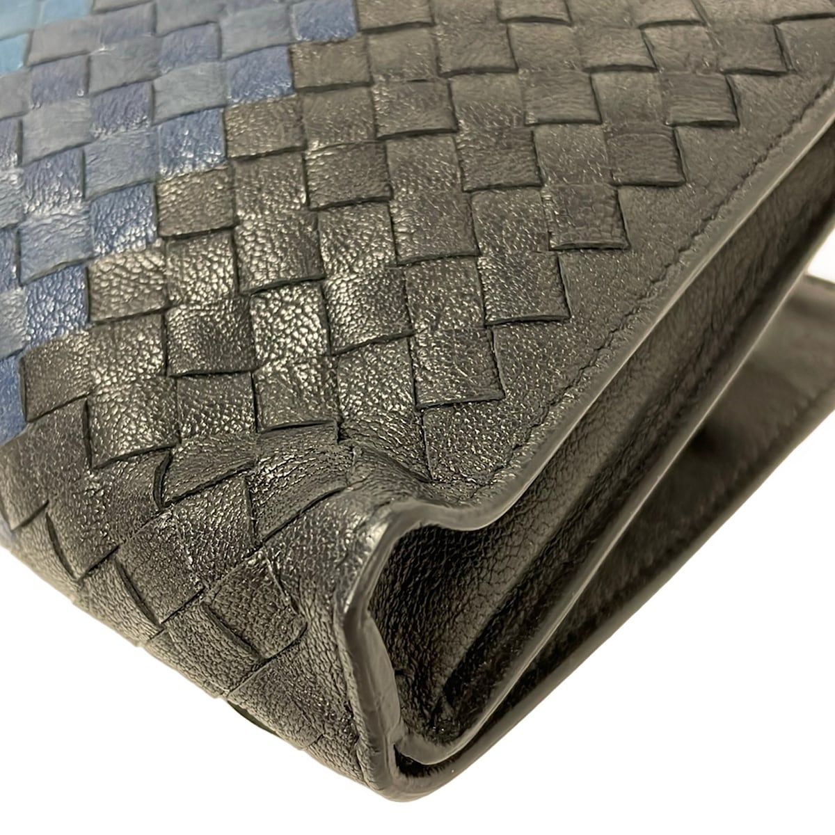 Bottega Veneta Clutch Intrecciato Dark Navy Leather — view 6
