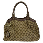 Gucci Tote Sookiegg Pattern Beige Leather