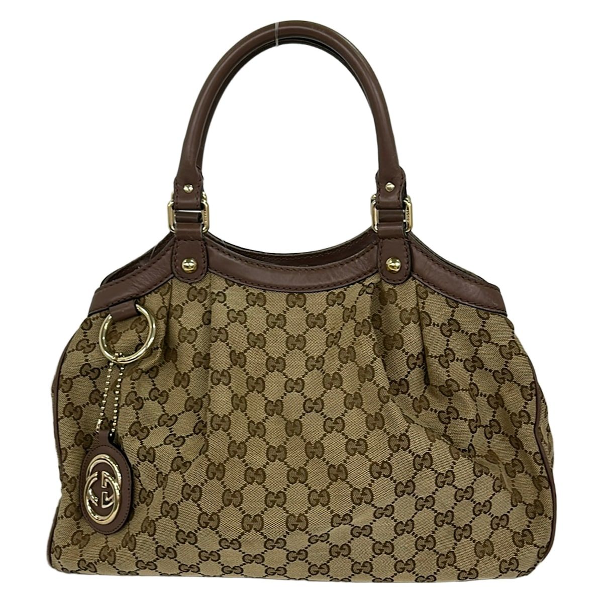 Gucci Tote Sookiegg Pattern Beige Leather