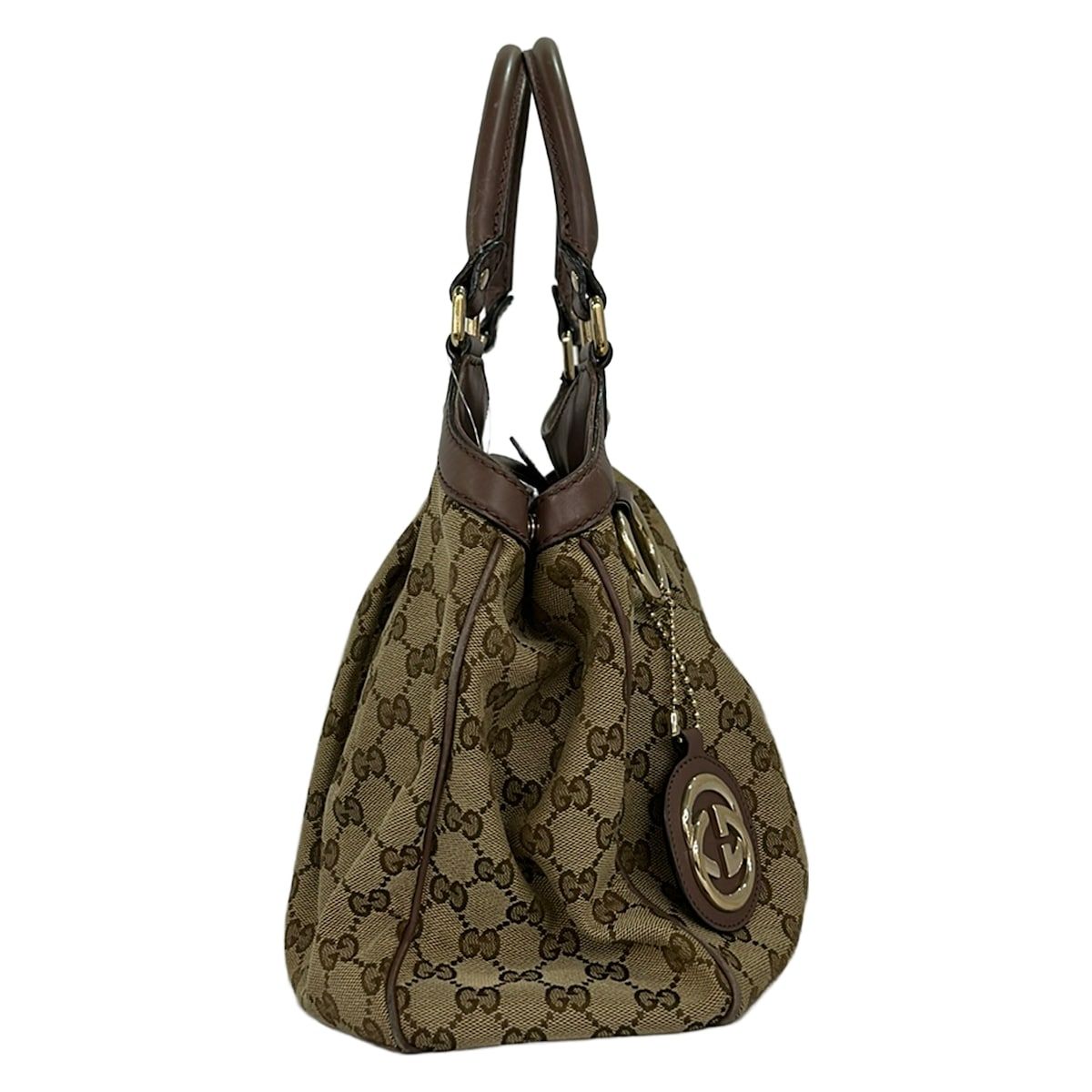Gucci Tote Sookiegg Pattern Beige Leather — view 4