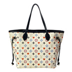 Louis Vuitton Tote Game on Neverfull MM Blanc — view 3