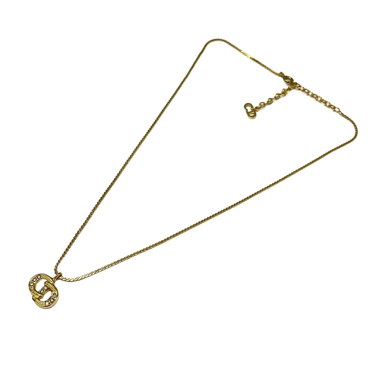 Dior Necklace Gold Clear — view 2