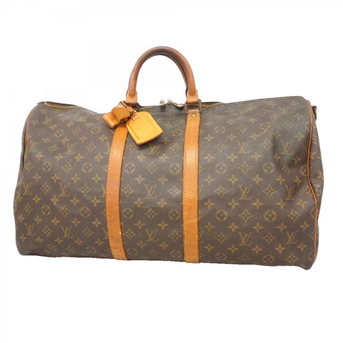 Louis Vuitton Boston Bag Monogram Keepall Bandouliere 55 Brown