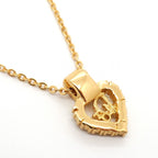 Dior Necklace Logo Gold Plated Rhinestone — view 2