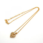 Dior Necklace Logo Gold Plated Rhinestone — view 3
