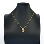 Dior Necklace Logo Gold Plated Rhinestone — view 5