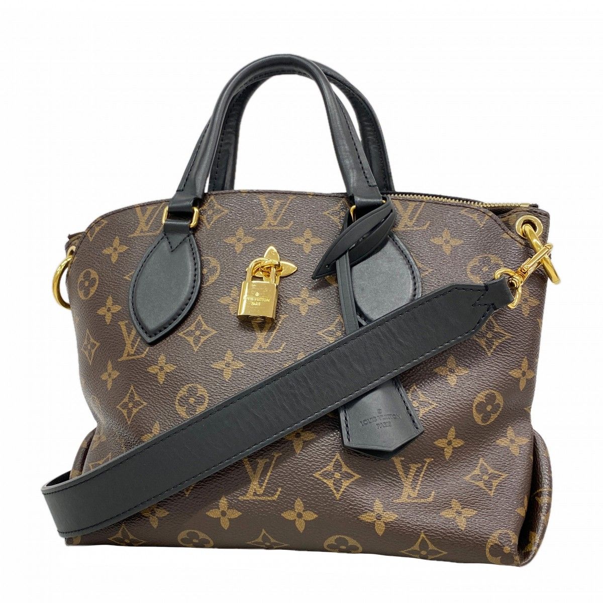 Louis Vuitton Handbag Monogram Flower Zipped Tote PM Brown 2-Way