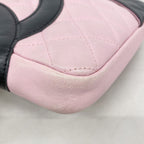 Chanel Shoulder Bag Cambon Lambskin Pink Black Silver — view 6