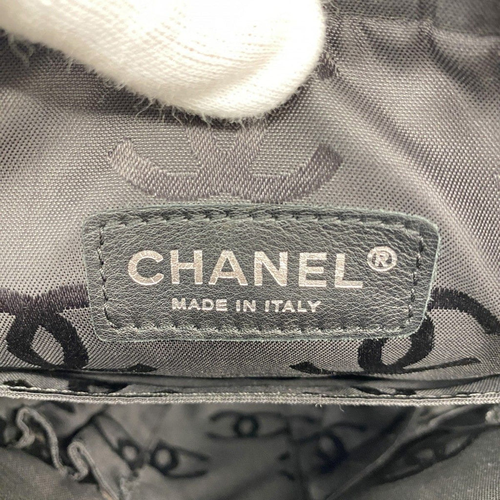 Chanel Shoulder Bag Cambon Lambskin Pink Black Silver — view 5