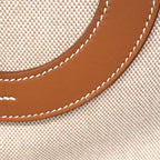 Hermes Handbag in the Loop 23 Toile Ash Swift Gold — view 6