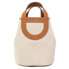 Hermes Handbag in the Loop 23 Toile Ash Swift Gold — view 7