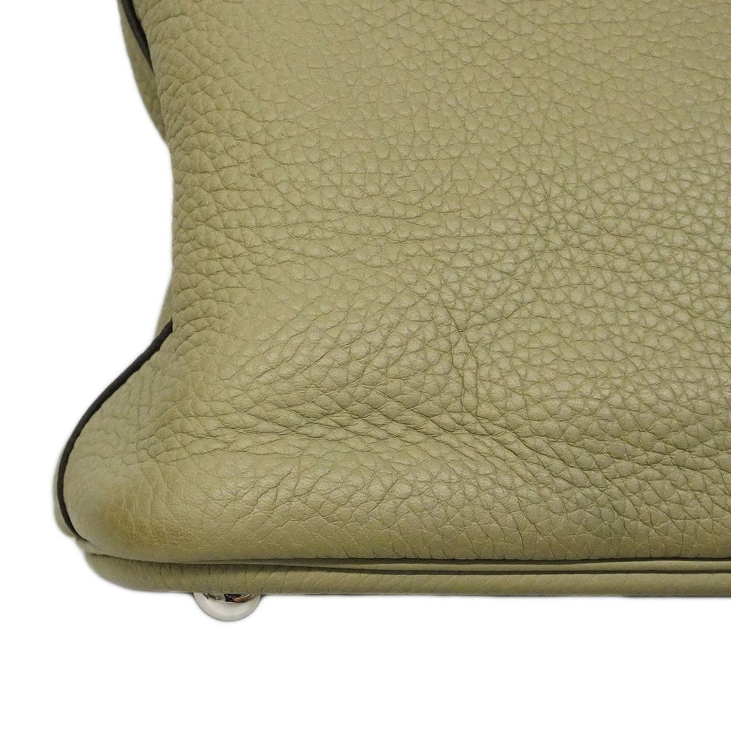 Hermes Handbag Bolide 35 Taurillon Clemence Sage Silver 2-Way — view 7