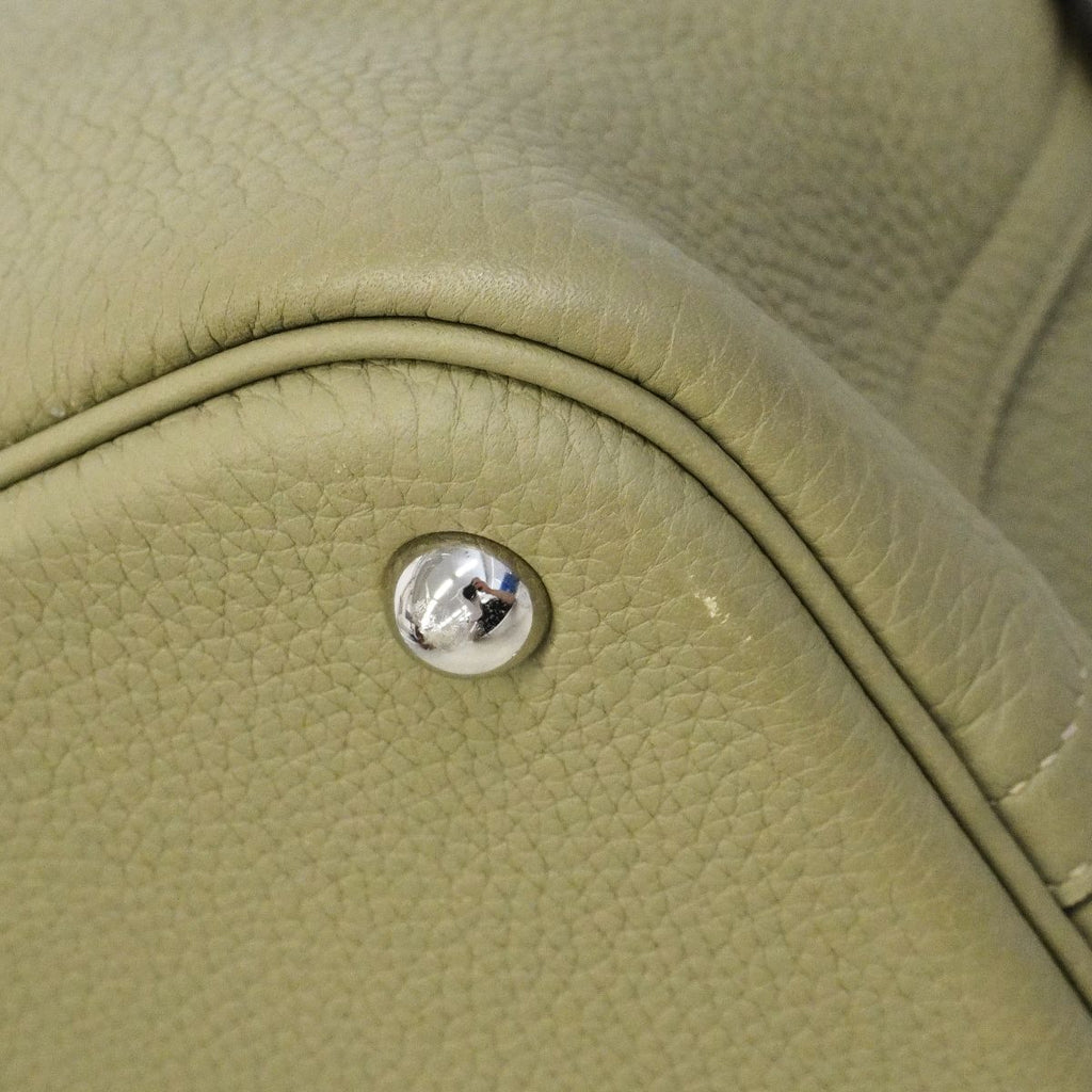 Hermes Handbag Bolide 35 Taurillon Clemence Sage Silver 2-Way — view 6