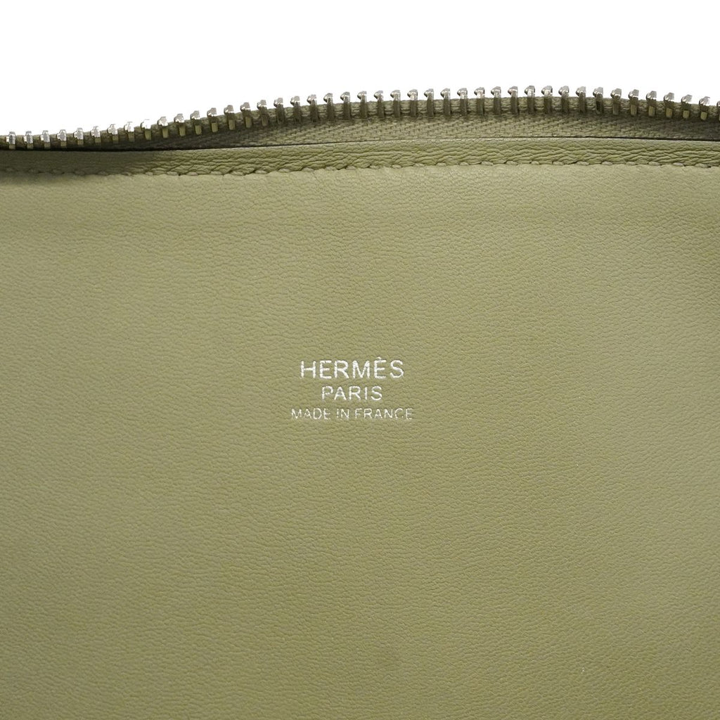 Hermes Handbag Bolide 35 Taurillon Clemence Sage Silver 2-Way — view 5