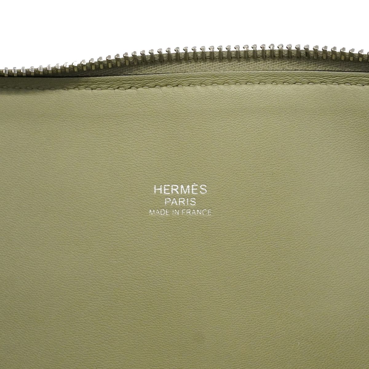 Hermes Handbag Bolide 35 Taurillon Clemence Sage Silver 2-Way — view 5