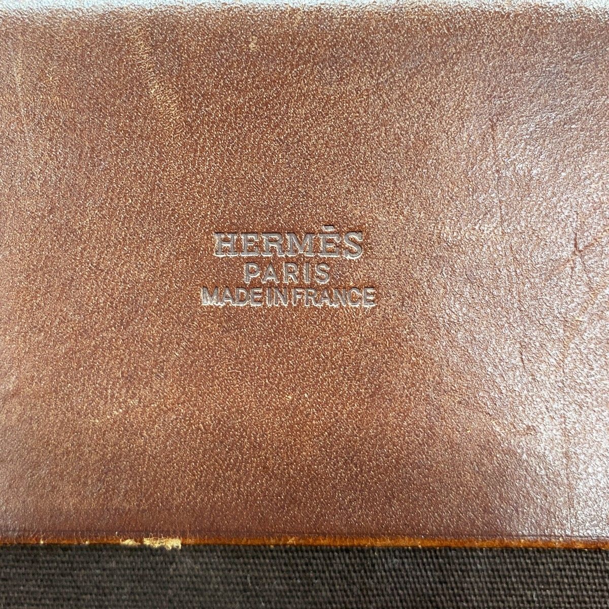 Hermes Tote Cabas MM Toile Officier Brown Gold — view 5