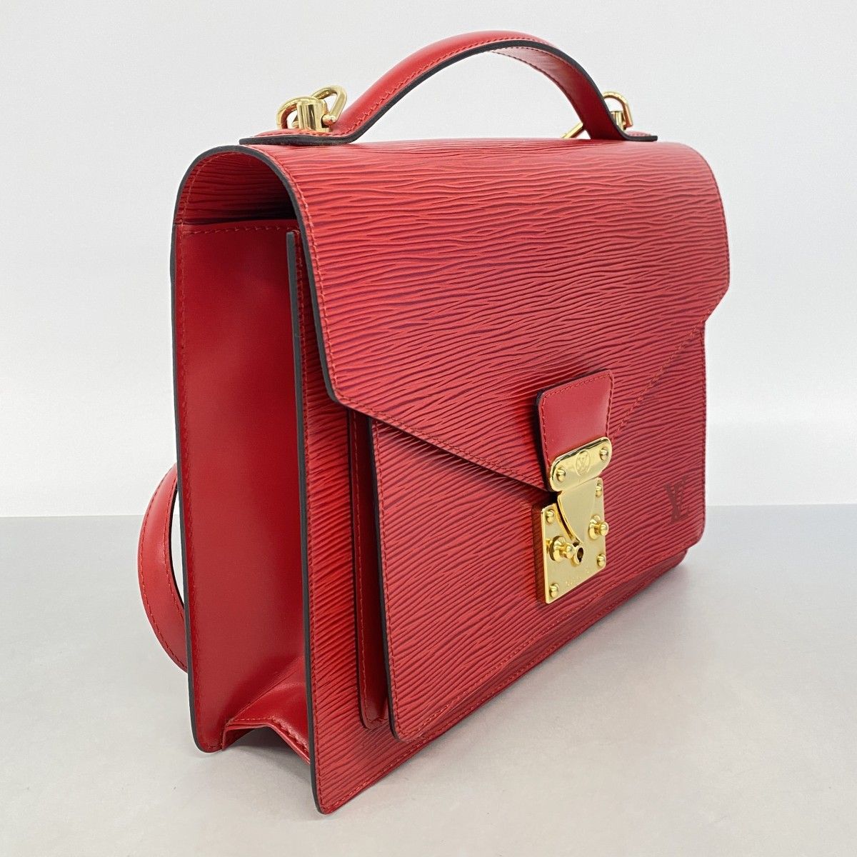 Louis Vuitton Handbag Epi Monceau Castilian Red 2-Way — view 2