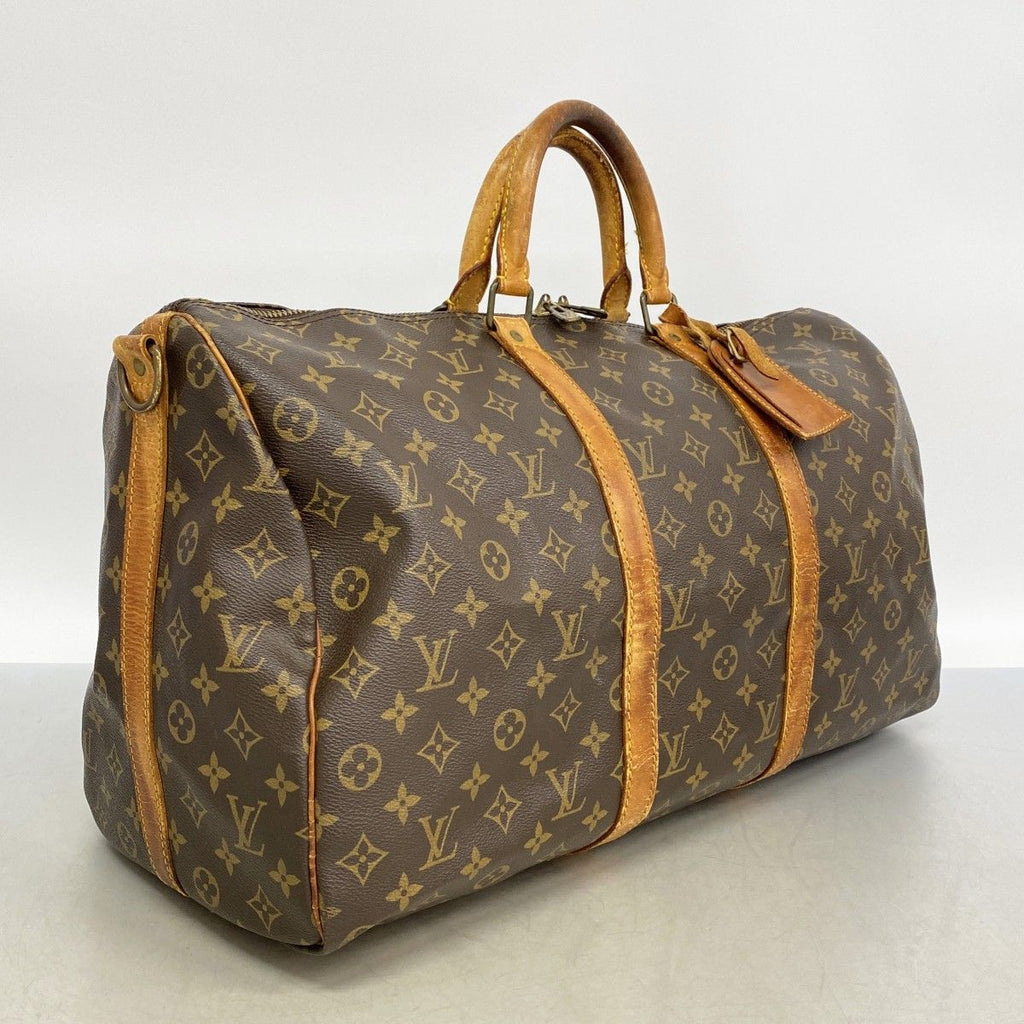 Louis Vuitton Boston Bag Monogram Keepall Bandouliere 50 Brown — view 2
