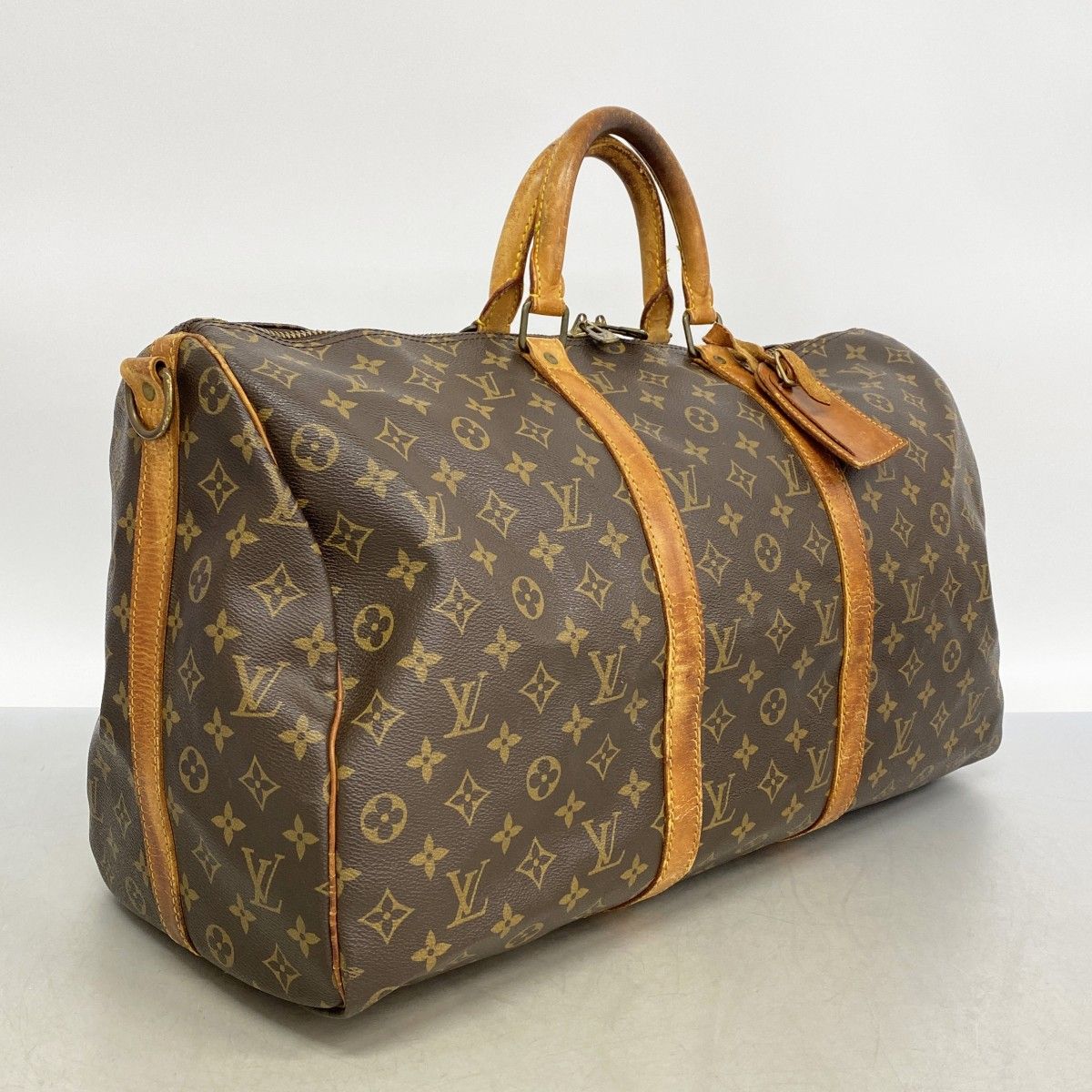 Louis Vuitton Boston Bag Monogram Keepall Bandouliere 50 Brown — view 2