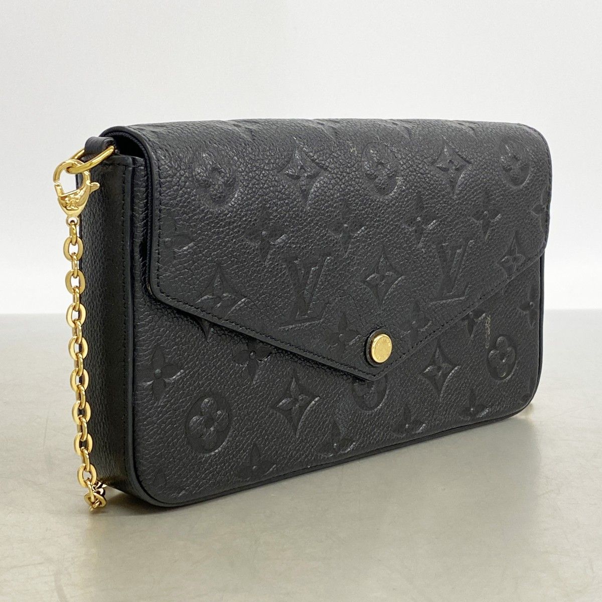 Louis Vuitton Shoulder Wallet Monogram Empreinte Pochette Felicity Noir — view 2