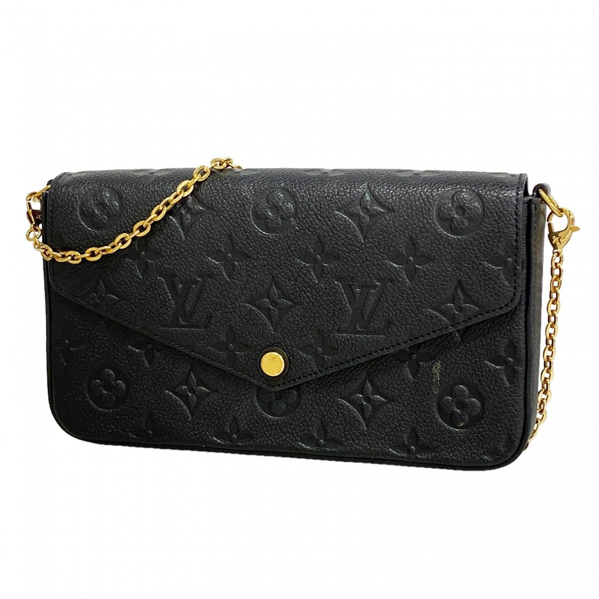 Louis Vuitton Shoulder Wallet Monogram Empreinte Pochette Felicity Noir
