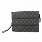 Louis Vuitton Clutch Monogram Eclipse Trunk Pochette Black