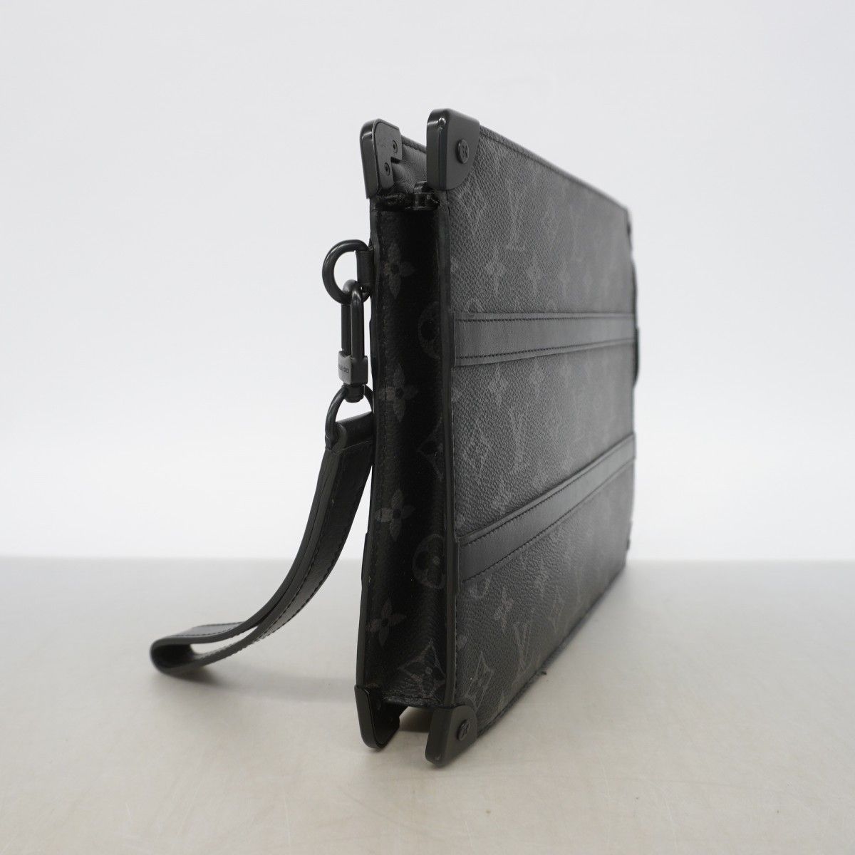 Louis Vuitton Clutch Monogram Eclipse Trunk Pochette Black — view 2