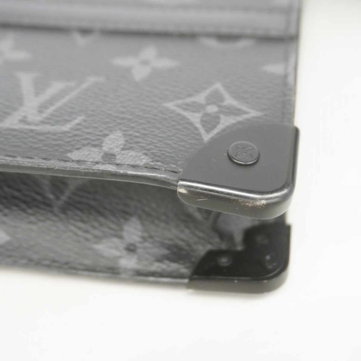 Louis Vuitton Clutch Monogram Eclipse Trunk Pochette Black — view 7