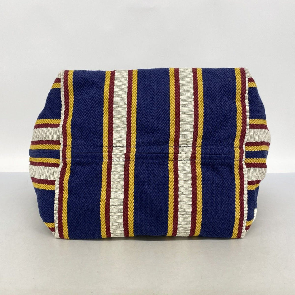 Gucci Tote Canvas Brown Navy Gold — view 3