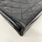 Chanel Shoulder Bag Quilted Lambskin Black Gold — view 6