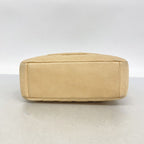 Chanel Chain Tote Quilted Caviar Leather Beige Silver — view 3