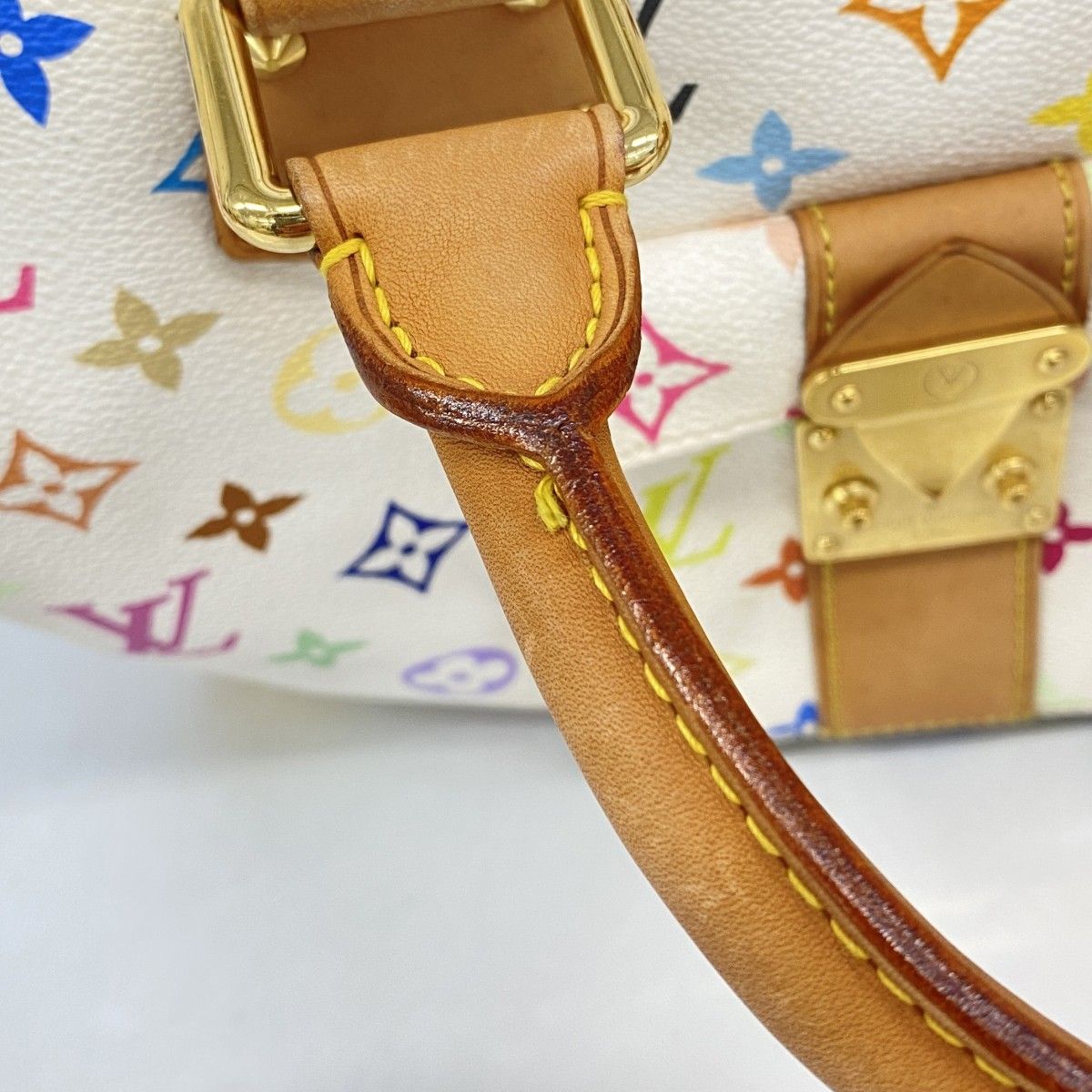 Louis Vuitton Handbag Monogram Multicolor Speedy 30 Blanc — view 6