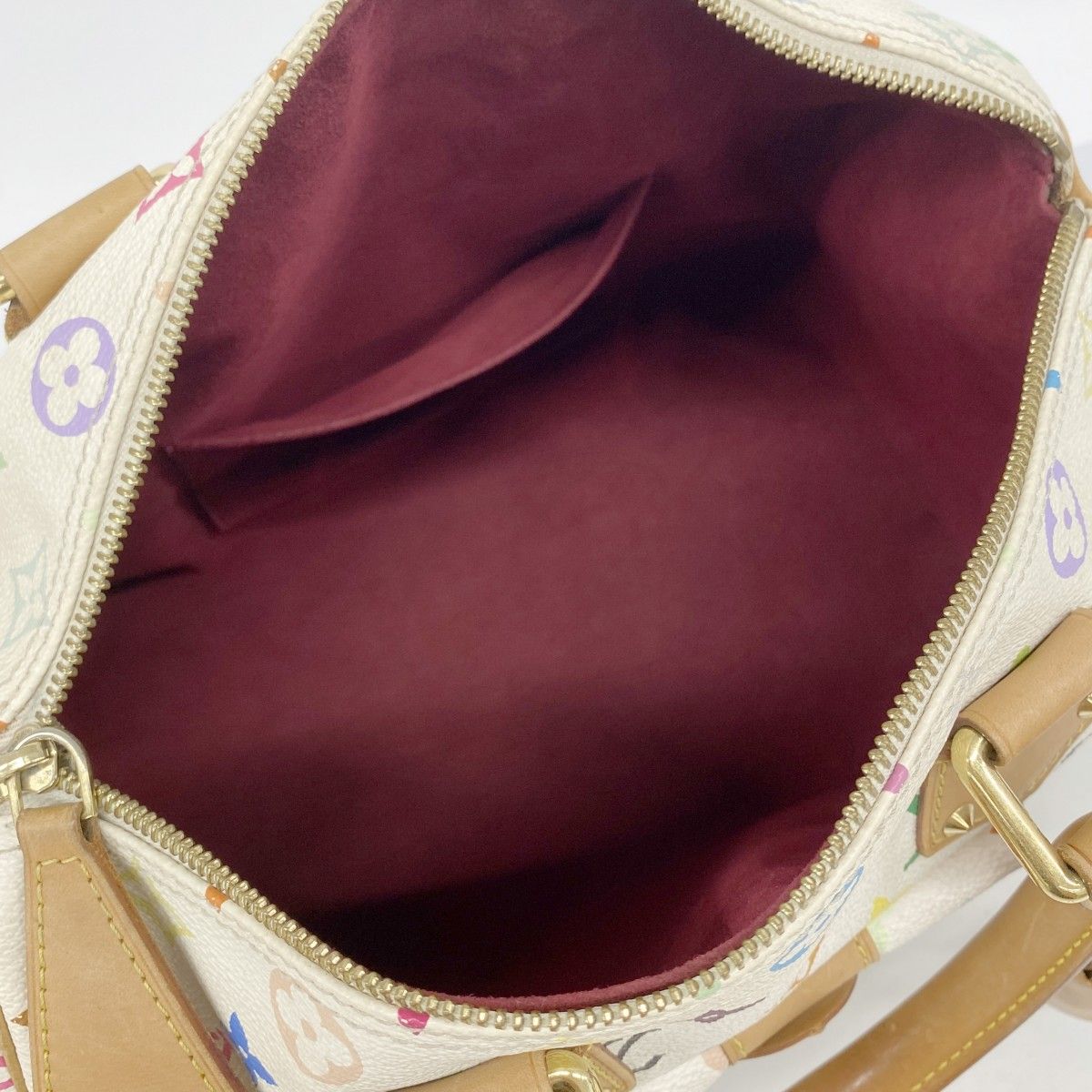 Louis Vuitton Handbag Monogram Multicolor Speedy 30 Blanc — view 4