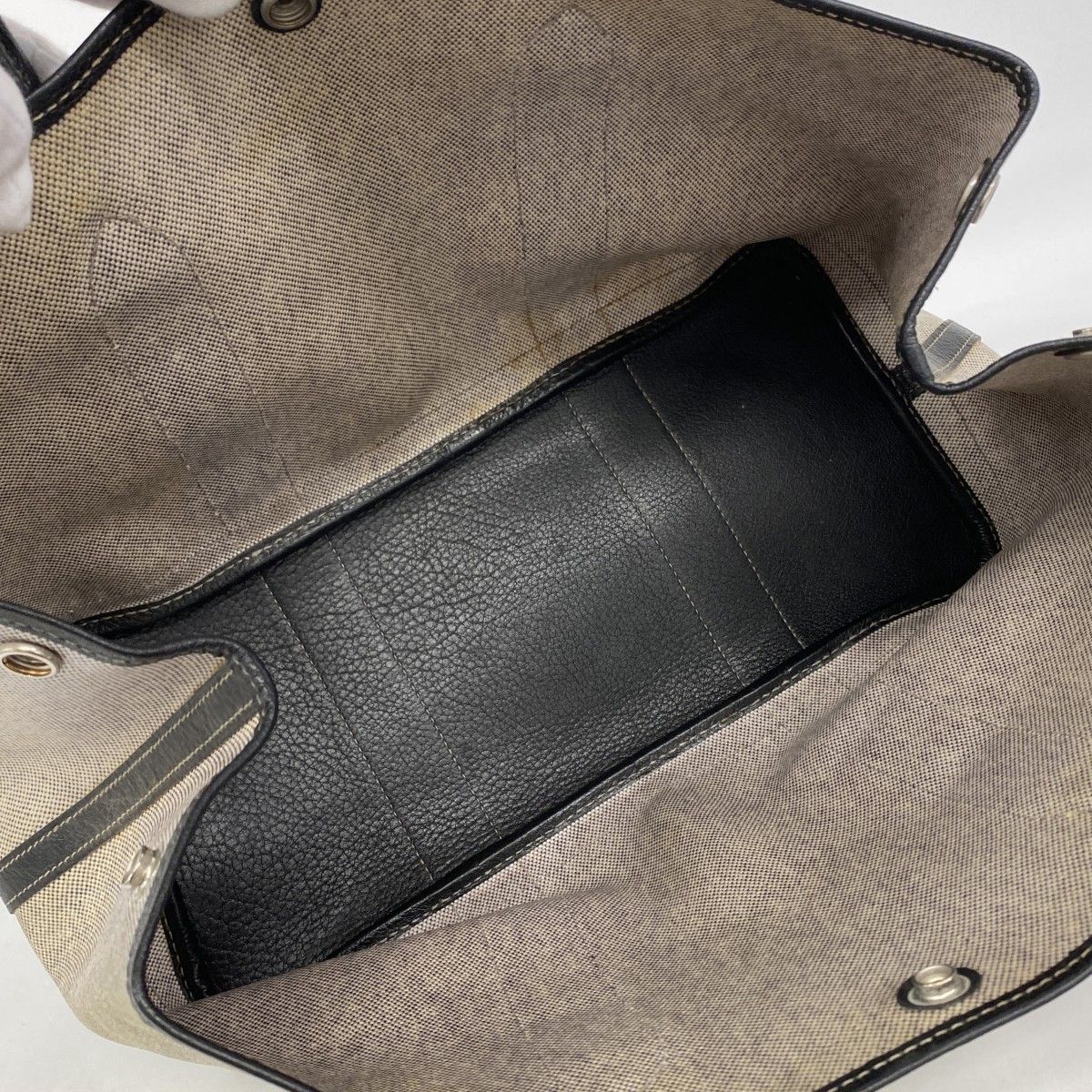 Hermes Tote Garden Party PM Toile Ash Black Silver — view 4