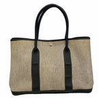 Hermes Tote Garden Party PM Toile Ash Black Silver