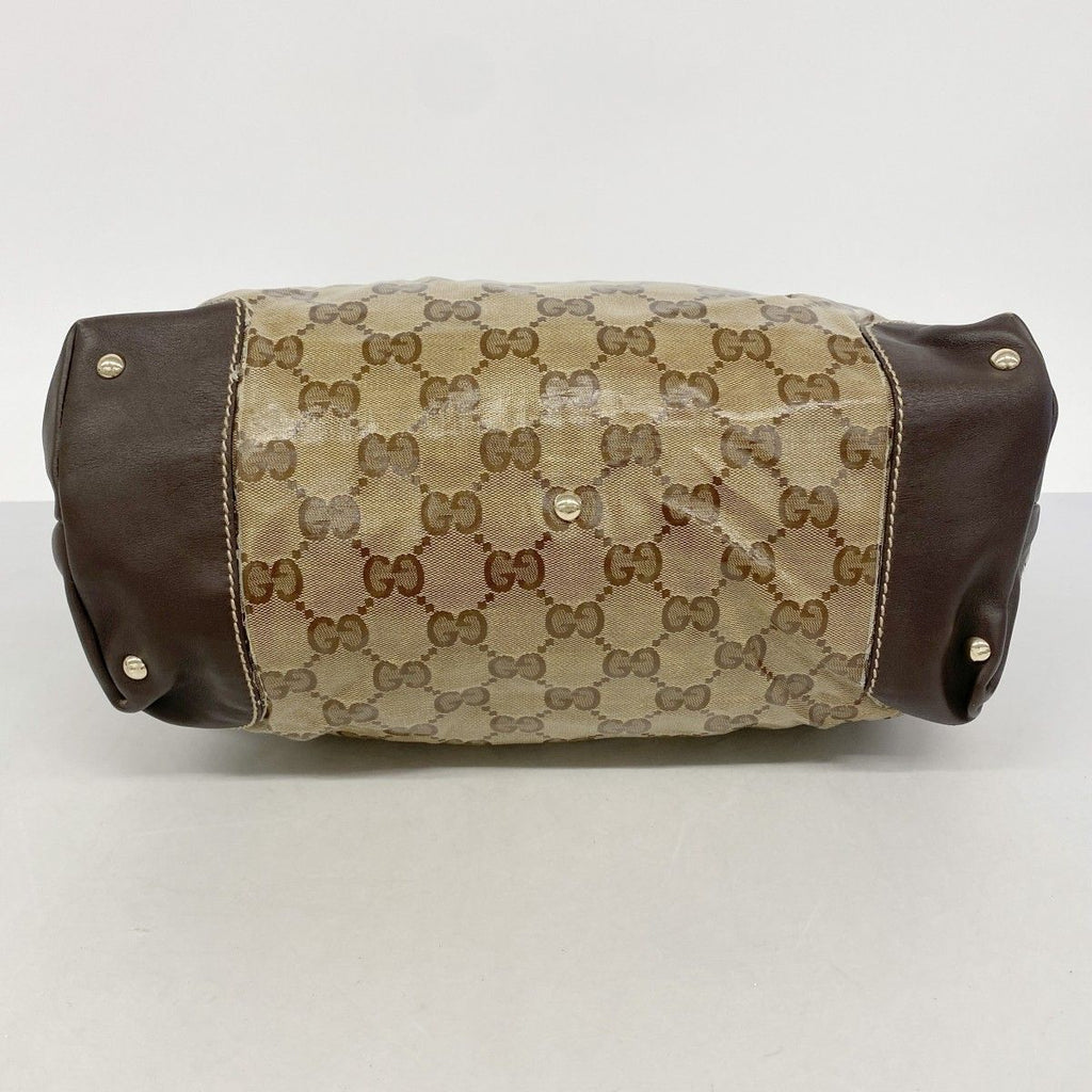 Gucci Tote GG Crystal Beige Brown Champagne Gold — view 3