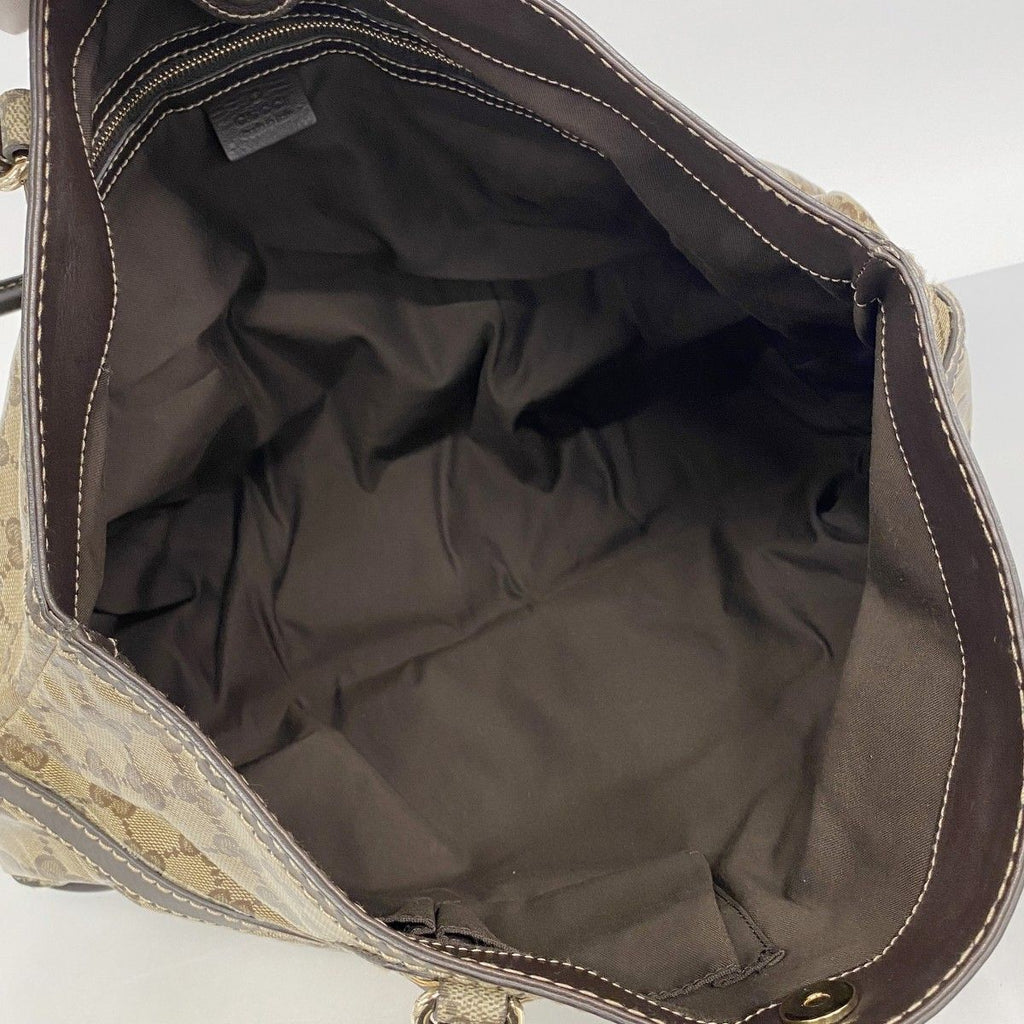 Gucci Tote GG Crystal Beige Brown Champagne Gold — view 4