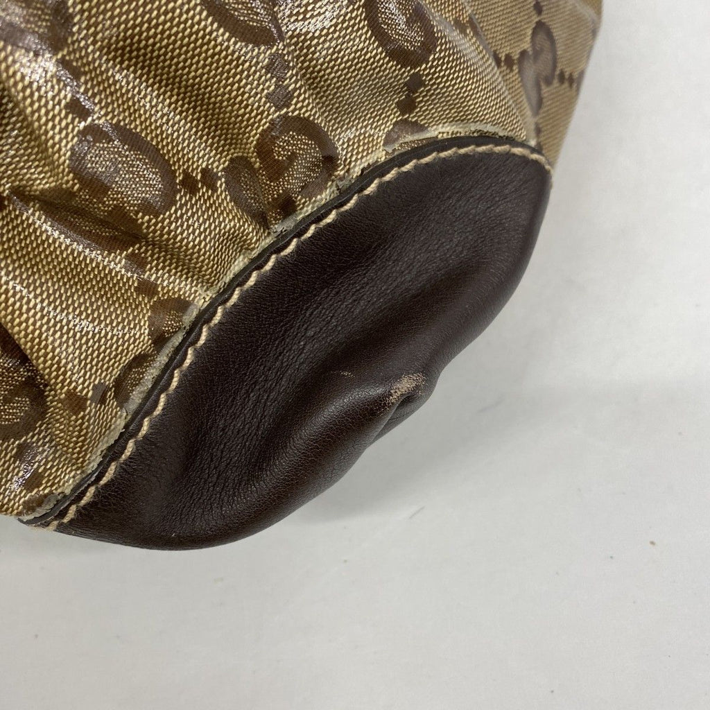 Gucci Tote GG Crystal Beige Brown Champagne Gold — view 6
