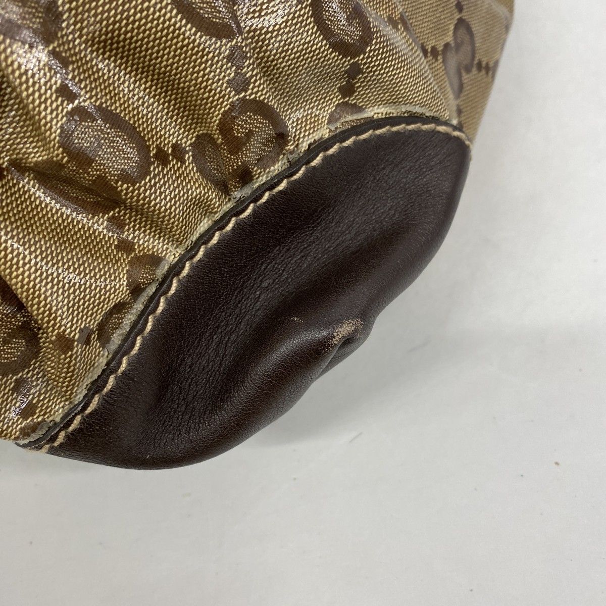 Gucci Tote GG Crystal Beige Brown Champagne Gold — view 6