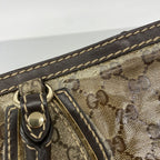Gucci Tote GG Crystal Beige Brown Champagne Gold — view 7