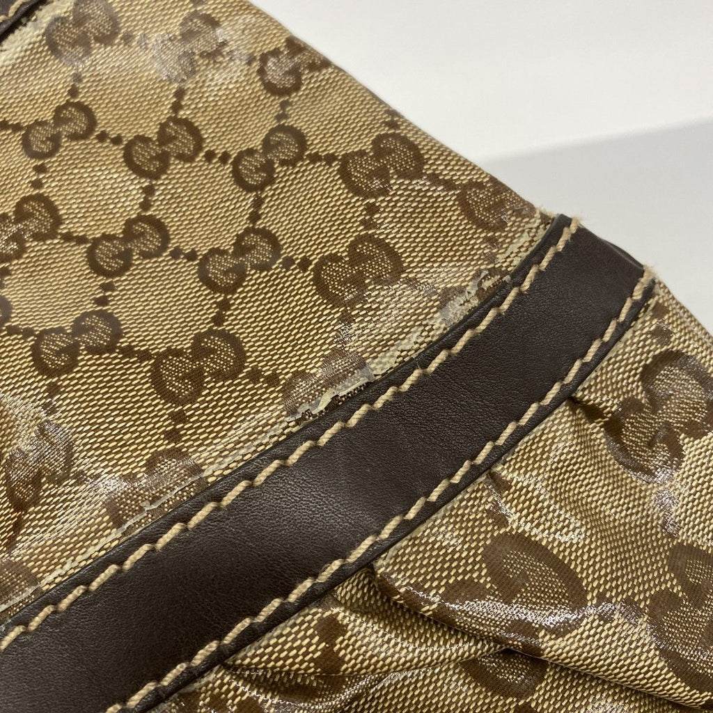 Gucci Tote GG Crystal Beige Brown Champagne Gold — view 8