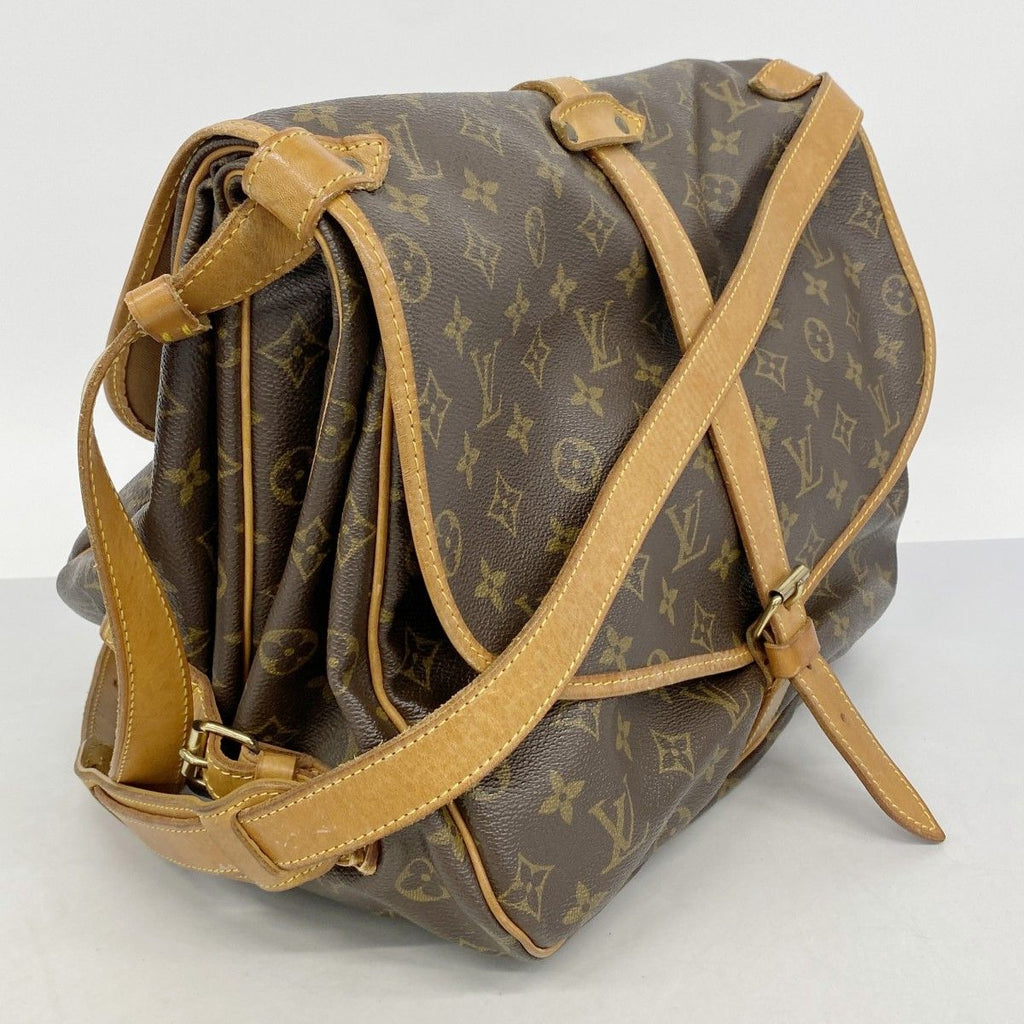 Louis Vuitton Shoulder Bag Monogram Saumur 35 Brown — view 2