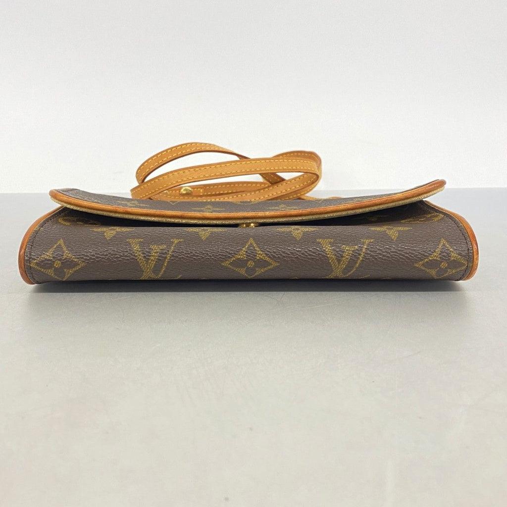 Louis Vuitton Shoulder Bag Monogram Pochette Twin PM Brown — view 3