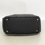 Chanel Shoulder Bag Paris Biarritz Canvas Black Silver — view 3