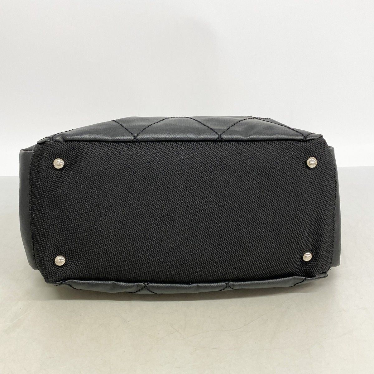 Chanel Shoulder Bag Paris Biarritz Canvas Black Silver — view 3