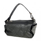 Chanel Shoulder Bag Paris Biarritz Canvas Black Silver