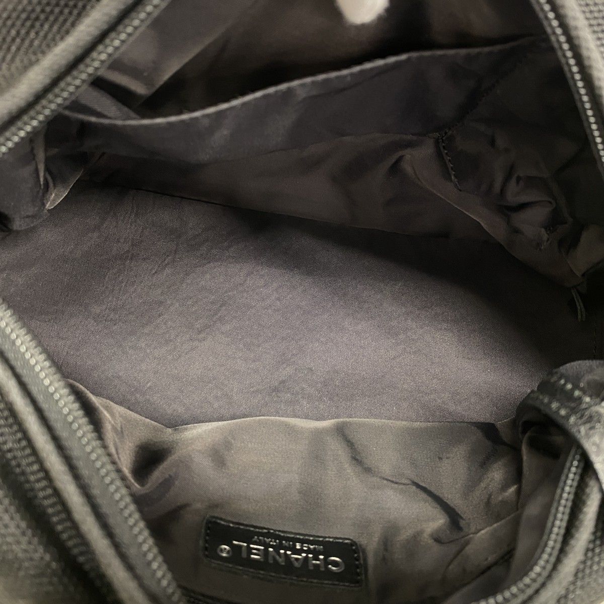 Chanel Shoulder Bag Paris Biarritz Canvas Black Silver — view 4