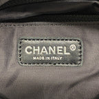 Chanel Shoulder Bag Paris Biarritz Canvas Black Silver — view 5